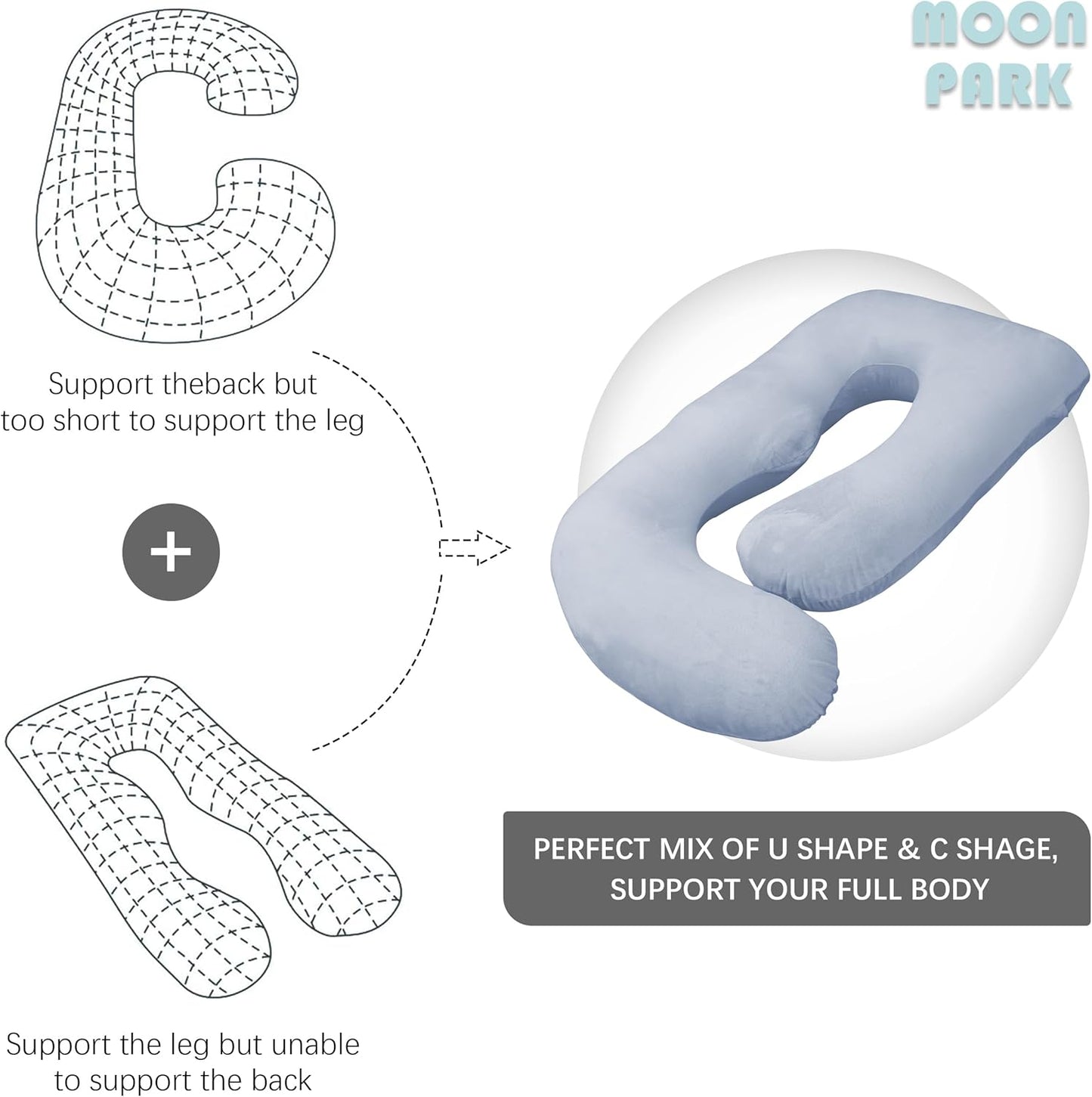 MOON PARK Comfortable Pregnancy Pillow for Women